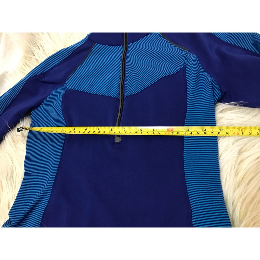 Athleta Spotlight Blue Striped Half Zip Pullover - Picture 6 of 6